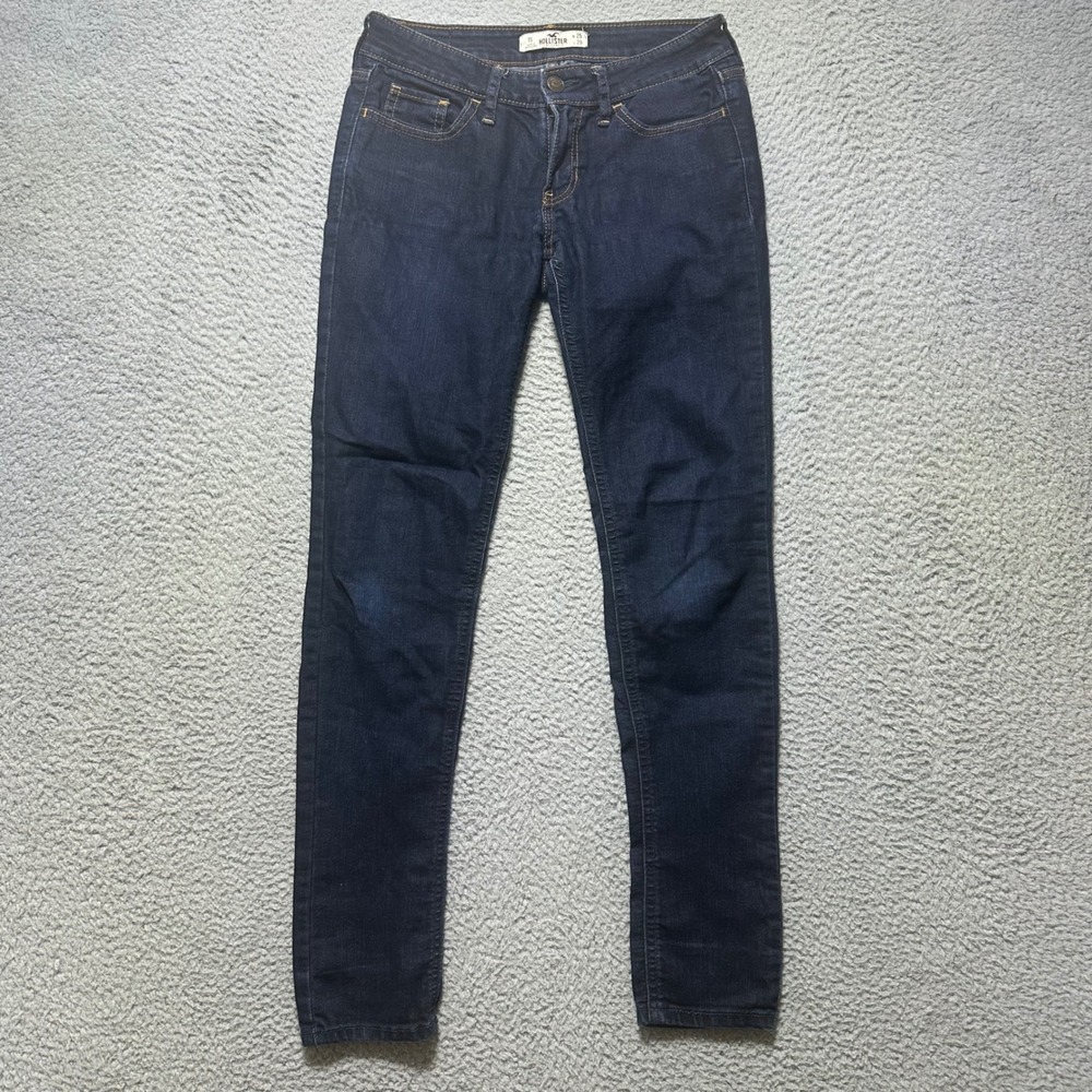 Hollister Super Skinny Jeans Womens 1S W25 L29 Dark Wash Low Rise Denim